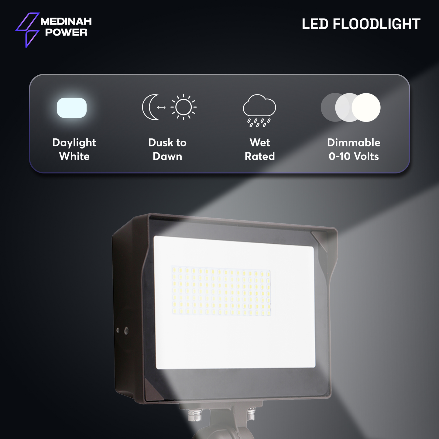 FLLS-150W-50K-DV2-PC-CL-BZFM: 150W | 5000K | 120-277V | Bronze | U-Bracket