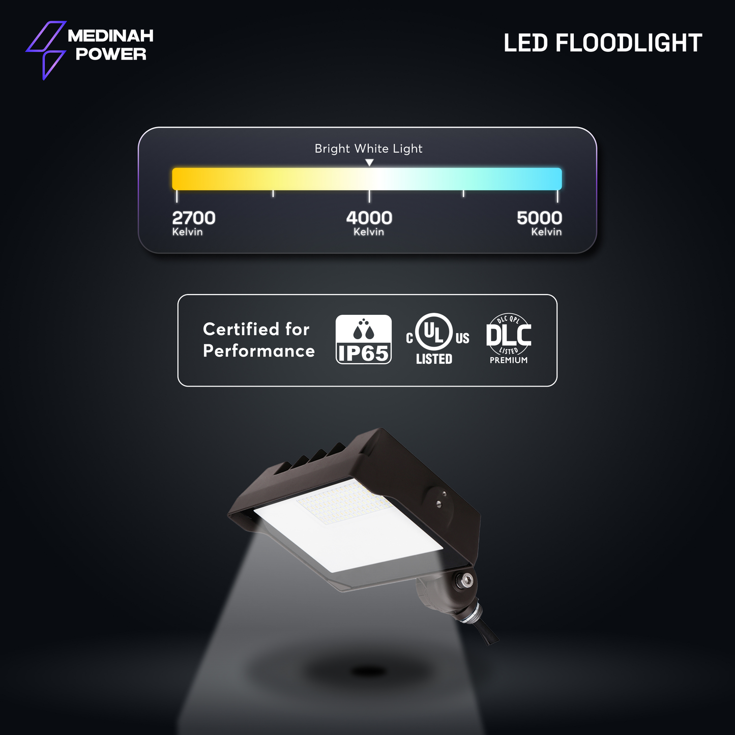 FLLS-25W-40K-DV2-PC-CL-BZKM: 25W | 4000K | 120-277V | Bronze | Knuckle Mount