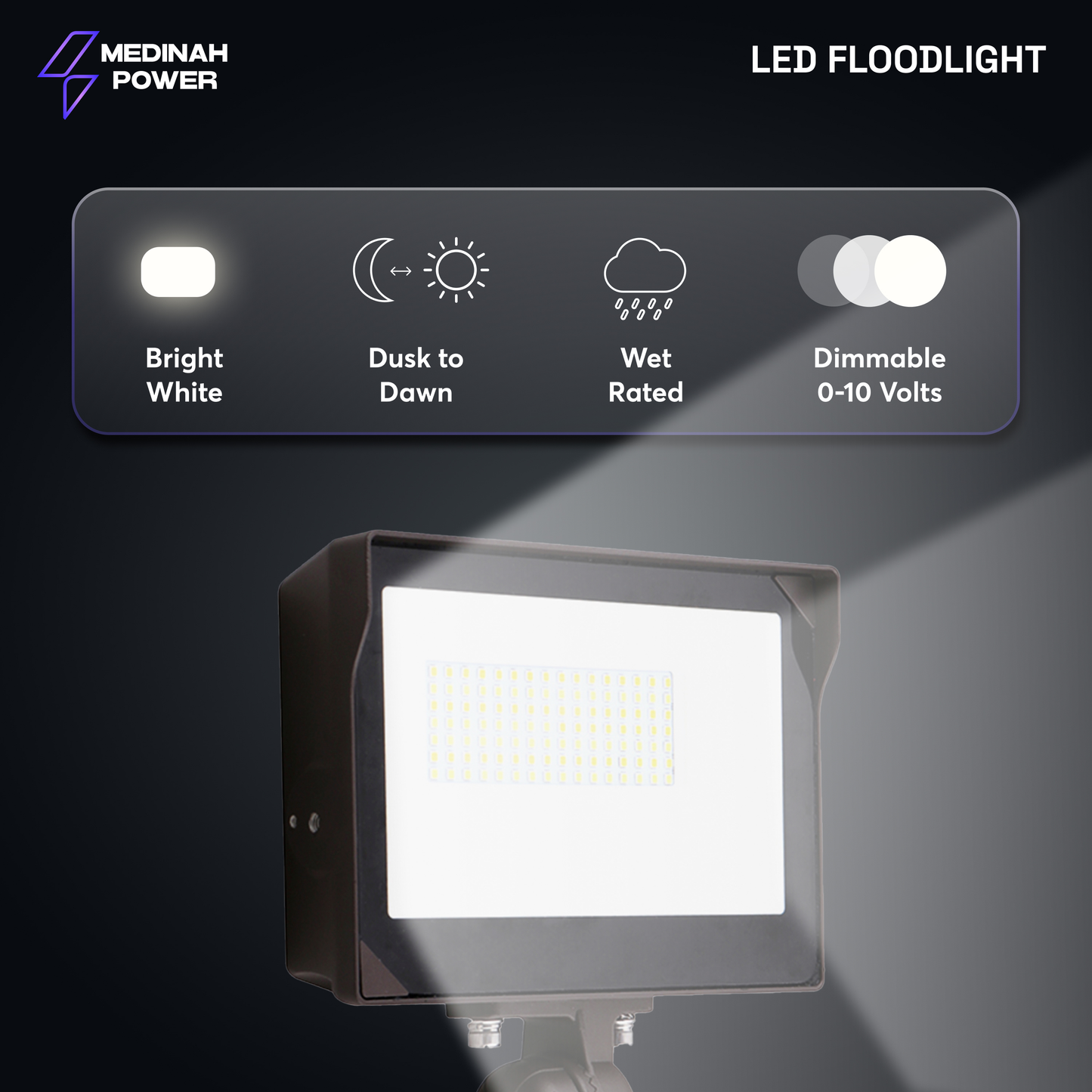 FLLS-60W-40K-DV2-PC-CL-BZFM: 60W | 4000K | 120-277V | Bronze | U-Bracket