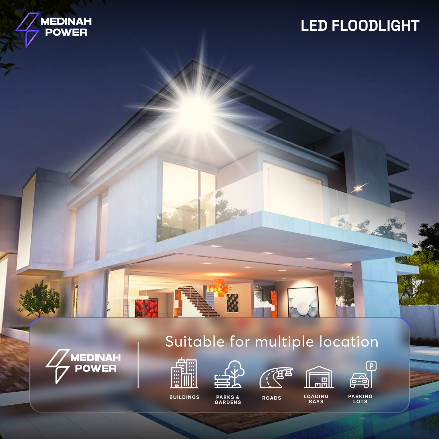 FLLS-60W-40K-DV2-PC-CL-BZFM: 60W | 4000K | 120-277V | Bronze | U-Bracket