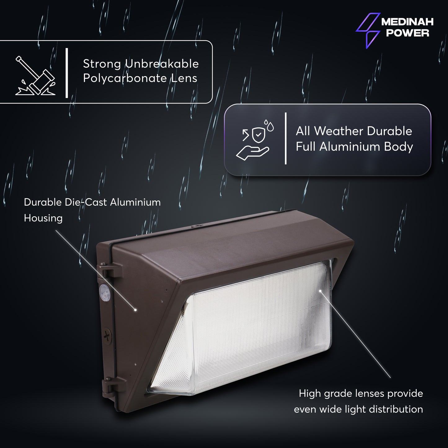 WPLL-80T120W-3CCT-DV2-PC-CL-BZ: 80/100/120W | 3 CCT Select | 120-277V | Bronze