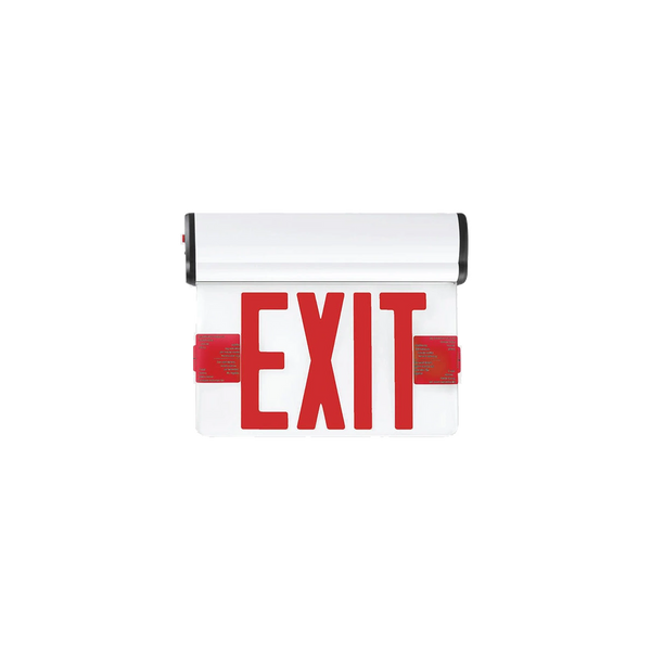 Edge-Lit Exit Sign with Optional Indicators 