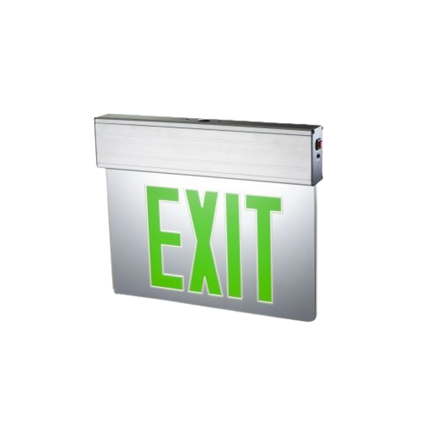 Double Faced Edge-Lit Exit Sign - Green